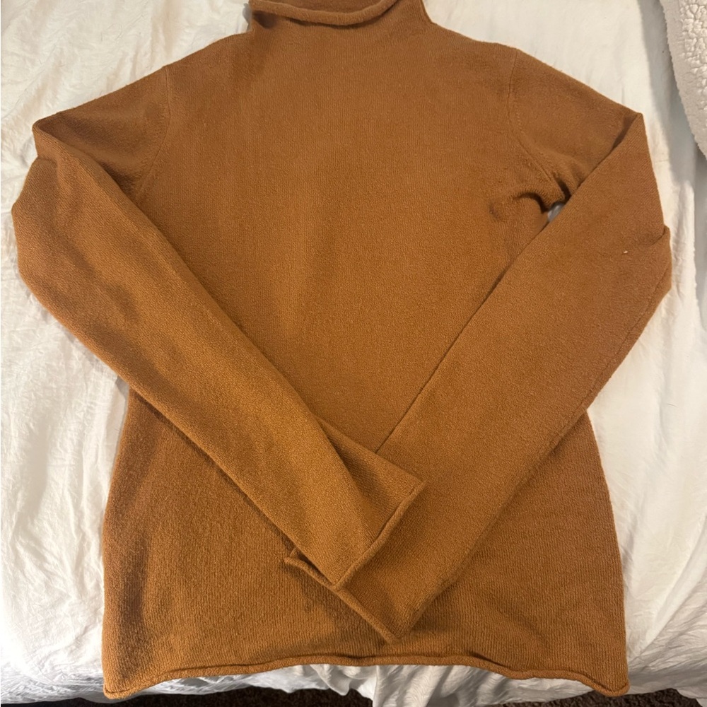 Cozy Women's Tan Turtleneck Sweater